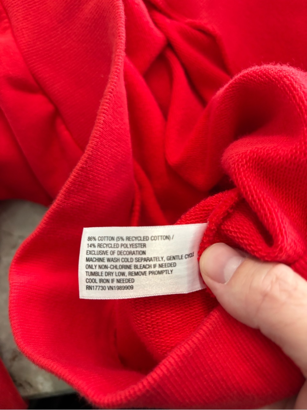 NWT JoyLab Women's Americana French Terry Polo Sweatshirt Red USA Flag S, M - Picture 8 of 10